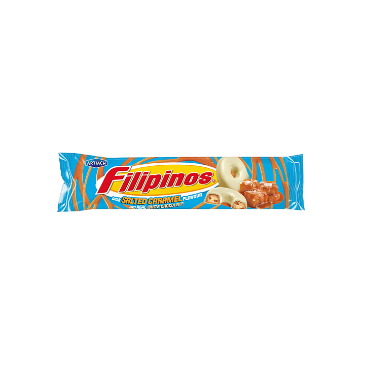 Filipinos Caramello Salato Cioccolato Bianco 128 g | Distribución Mayorista