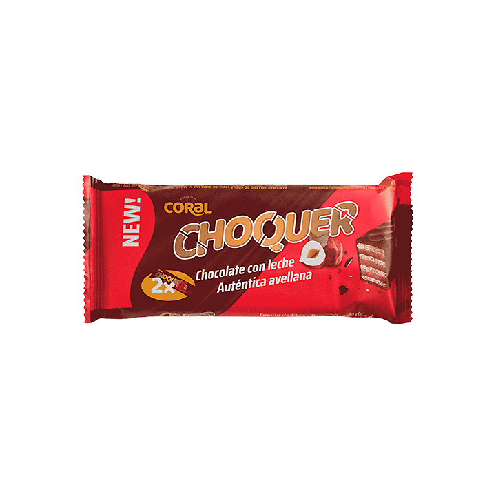 Choquer Nocciola Cioccolato al Latte 52 g Coral | Distribución Mayorista