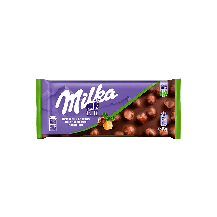 Milka Avelãs Inteiras 95g - Distribución Mayorista