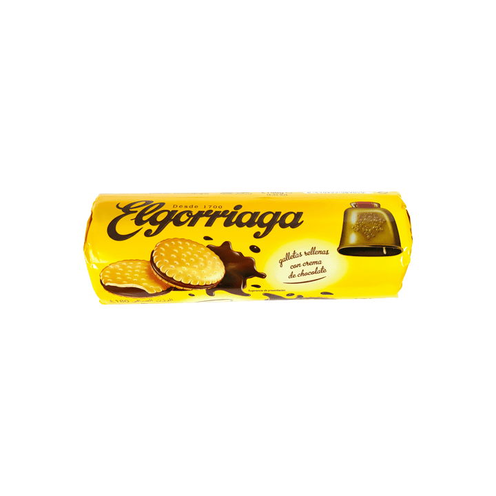 Galletas rellenas de chocolate 180g Elgorriaga-Distribución Mayorista