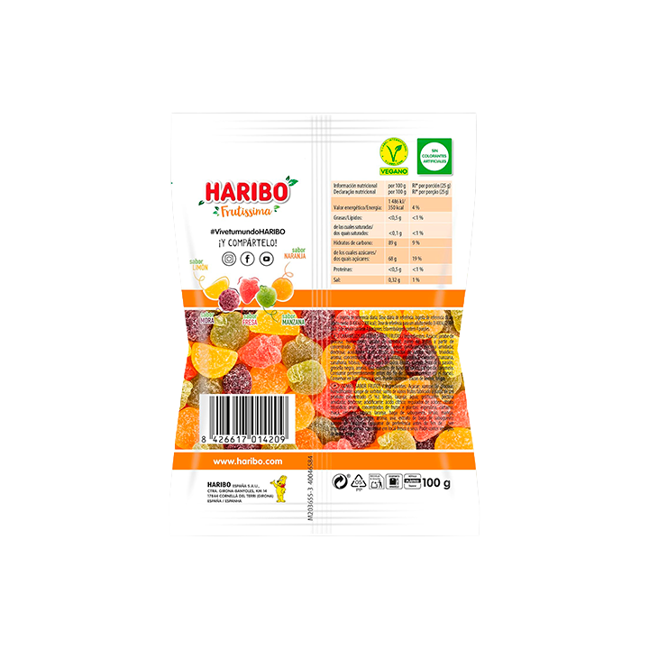 Frutissima Veggie 100 g Haribo | Distribucion Mayorista