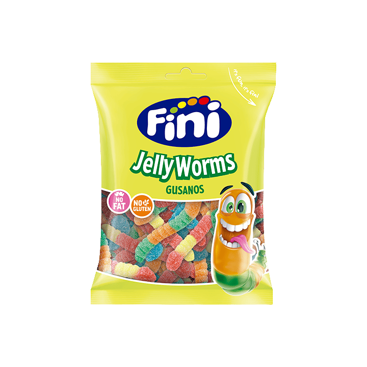 Zuckerüberzogene Gummiwürmer 90 g Fini | Distribución Mayorista