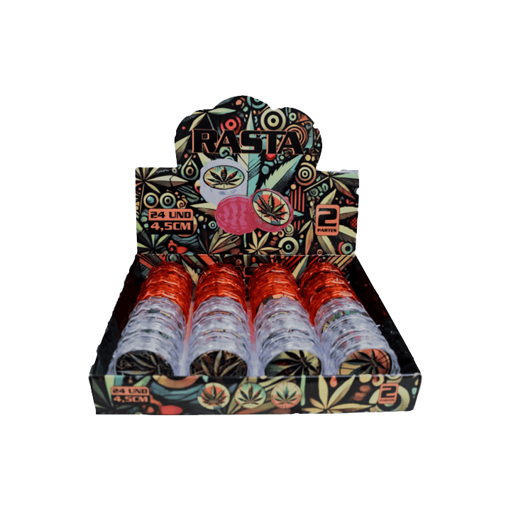 Grinder Folha 2 Partes 4.5 cm Rasta | Distribucion Mayorista