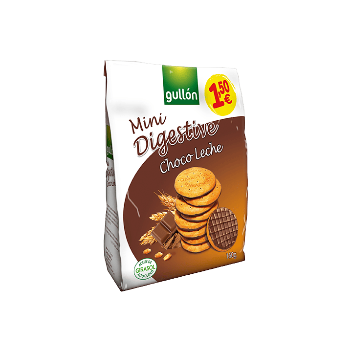 Mini Digestive cioccolato al latte 160 g Gullón prezzo 1,50 € | Distribución Mayorista