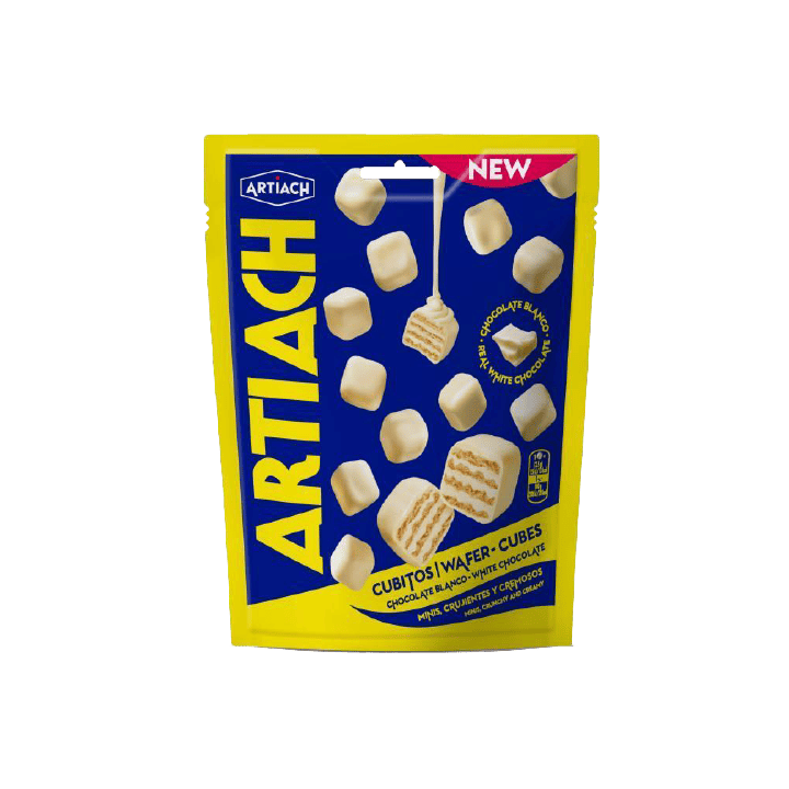 Wafer Cubes White Chocolate Artiach 110 g | Distribucion Mayorista