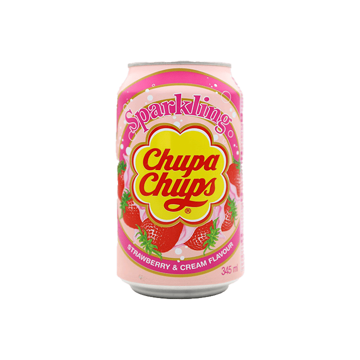 Refrigerante Morango e Creme 345 ml Chupa Chups | Distribución Mayorista