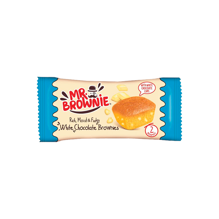 Brownie Witte Chocolade 50g Mr. Brownie - Distribución Mayorista