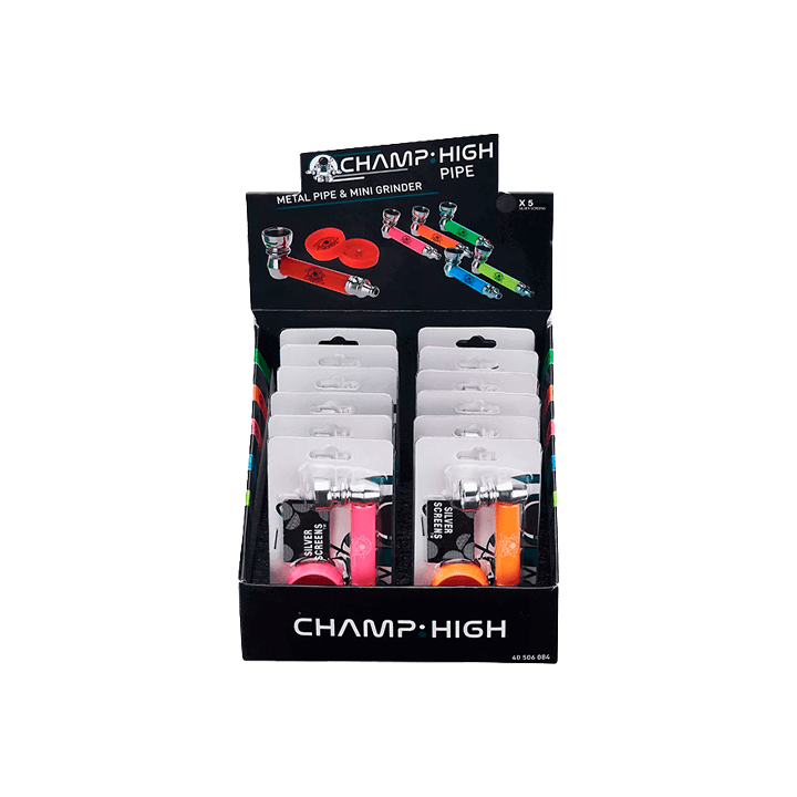 Pipa Mini Metal Champ High + Mini Grinder