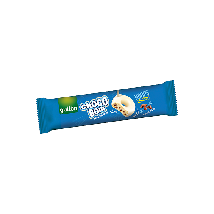 Chocobom Hoops Bianco 128 g Gullón | Distribución Mayorista