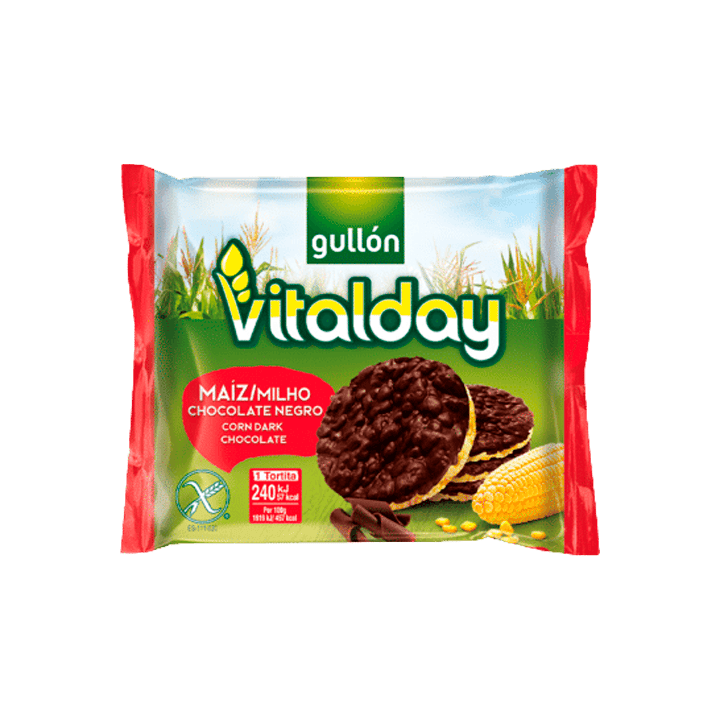 Tortitas de Maíz con Chocolate Vitalday 100g - Distribución Mayorista