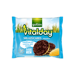 Maïswafels met Pure Chocolade Zonder Toegevoegde Suikers Vitalday 100 g | Distribución Mayorista