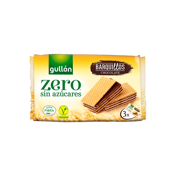 Chocoladewafels Gullón ZERO Zonder Toegevoegde Suiker 60 g | Distribución Mayorista