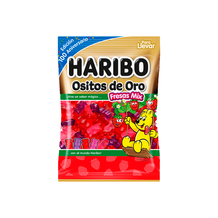 Aardbei Mix Beertjes 100 g Haribo | Distribución Mayorista