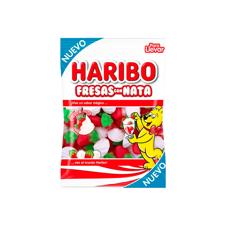 Fresas con Nata 100g Haribo-Distribución Mayorista