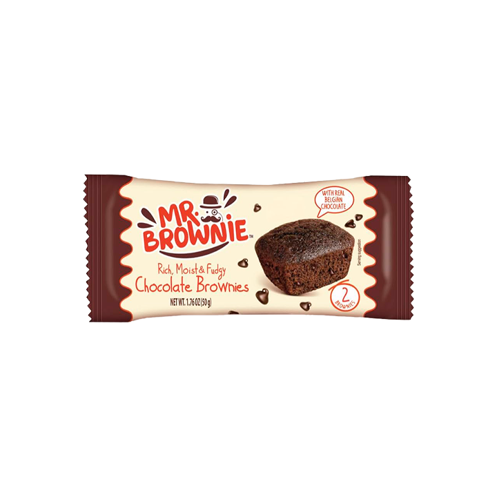 Brownie chocolade 50 g Mr Brownie -Distribución Mayorista