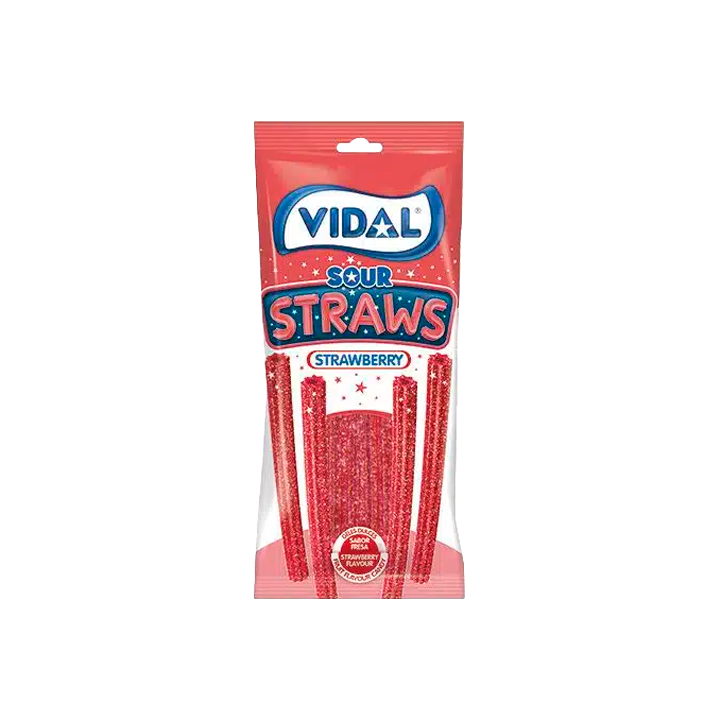 Straws Pica Erdbeere 90g Vidal-Distribución Mayorista