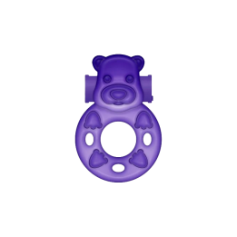 Anillo Vibrador Osito Lila-Distribución Mayorista