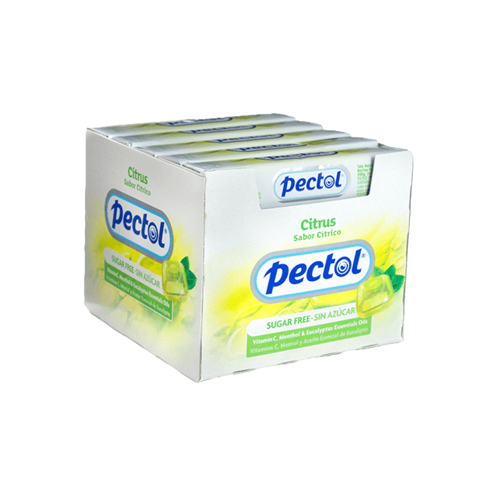 Pectol Citrus Suikervrije Snoepjes 20 pakjes - Distribución Mayorista