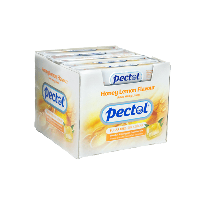 Pectol Miel y Limón Caramelo Sin Azúcar 20 paquetes - Distribución Mayorista