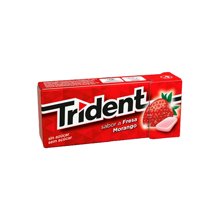 Trident Dragee Strawberry 14g - Distriución Mayorista