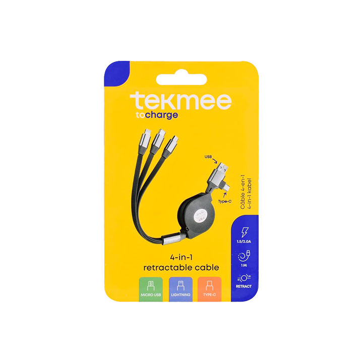 Tekmee Intrekbare 3-in-1 Kabel | Distribución Mayorista