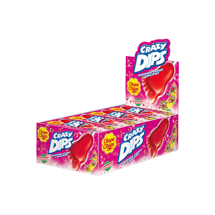 Crazy Dips Aardbei Chupa Chups – 14 g - Distribución Mayorista