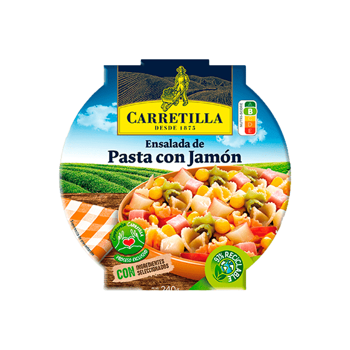 Insalata di Pasta con Prosciutto 240 g Carretilla | Distribucion Mayorista