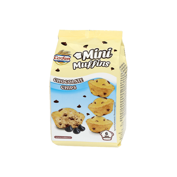 Mini Muffin Gocce di Cioccolato 70 g Codan | Distribución Mayorista