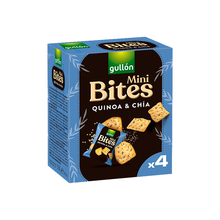 Mini Bites Quinoa y Chía 4 x 40g Gullón - Distribución Mayorista