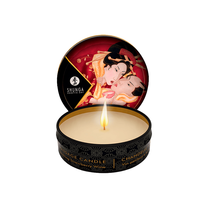Shunga Massagekaars Mousserende Wijn Aardbei 6 cm Scala | Distribución Mayorista