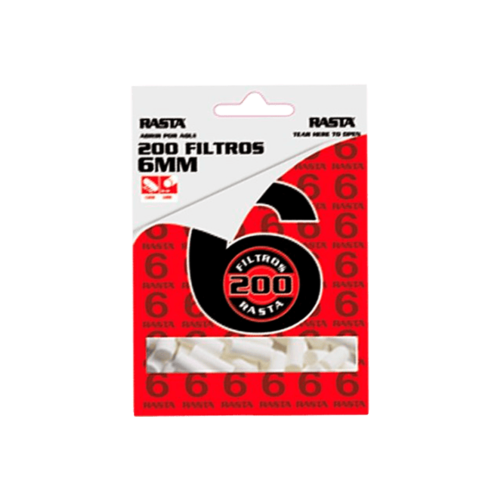 Filtros Algodón 6mm Rasta 200 uds-Distribución Mayorista