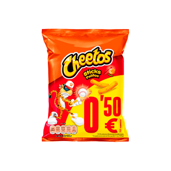 Cheetos Sticks Marcado 0.50€ 21g - Distribución Mayorista