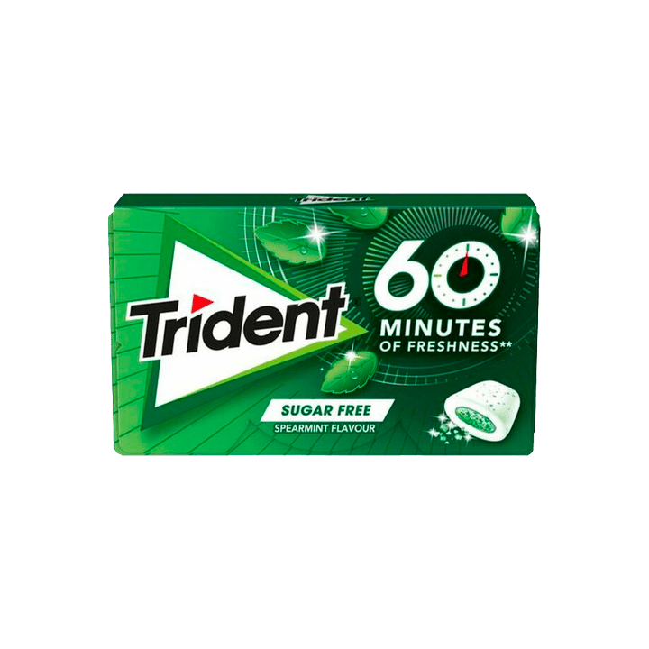 Trident 60 Minutos Spearmint 22g -Distribución Mayorista