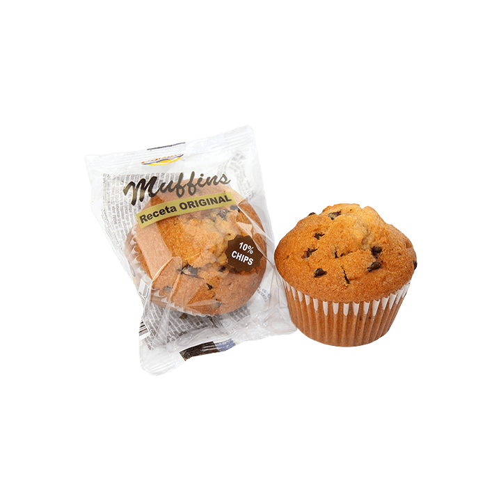 Muffin con Gocce di Cioccolato 60 g Codan | Distribución Mayorista
