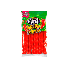 Gevulde Aardbei Twists Pectine 90 g Fini | Distribución Mayorista