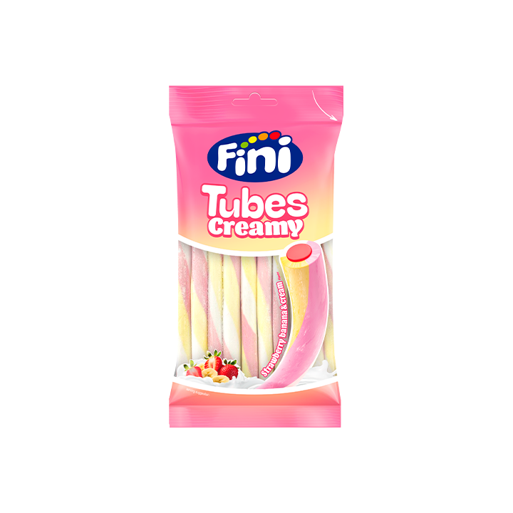 Tubes Creamy Yogur Fresa Banana 80g Fini - Distribución Mayorista