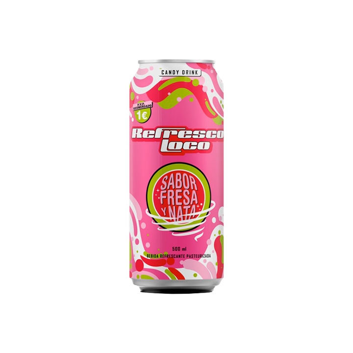 Refresco Loco Morango e Nata 500ml Marcado - Distribución Mayorista