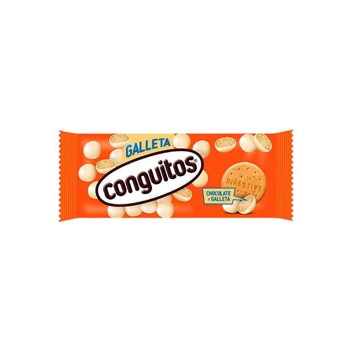 Conguitos Biscoito Branco 50g - Distribución Mayorista