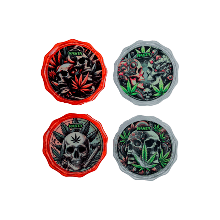 Grinder Skulls 2 Parts 4.5cm Rasta - Distribución Mayorista