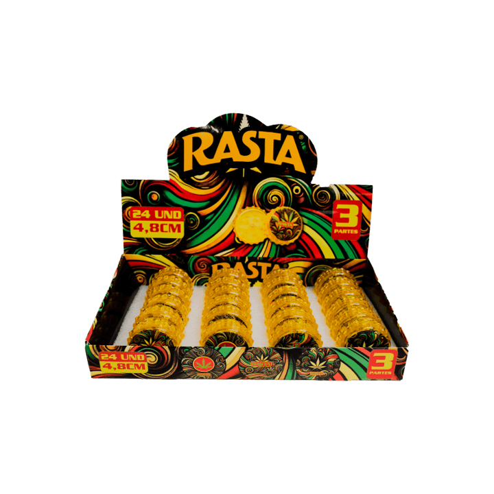 Grinder Psychodelic 3 Parts 4.8cm Rasta - Distribución Mayorista