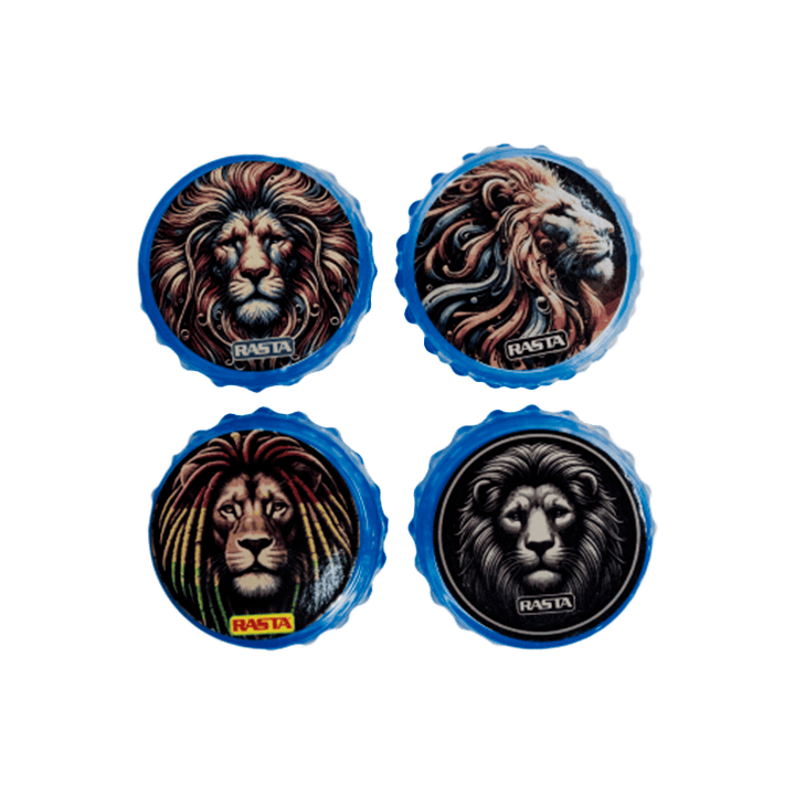 Grinder Leones 3 Partes 4.8cm Rasta - Distribución Mayorista