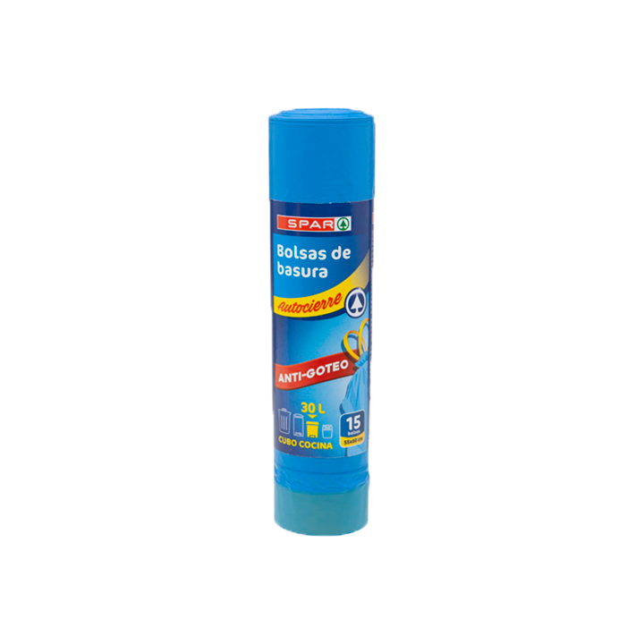 Vuilniszak 55×60 cm 30 L Blauw | Distribución Mayorista