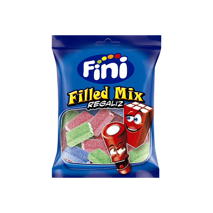 Fini Filled Mix Zure Blokjes 90 g | Distribución Mayorista