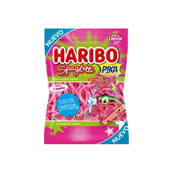 Spaghetti Pastèque Pica 75 g Haribo - Distribución Mayorista
