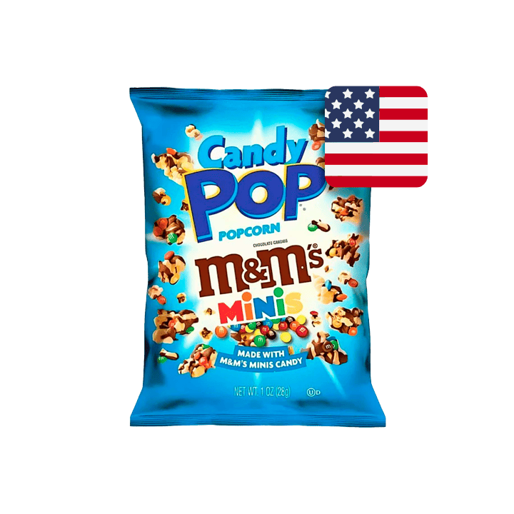 Candy Pop Popcorn M&M's Minis 28g - Distribucion Mayorista