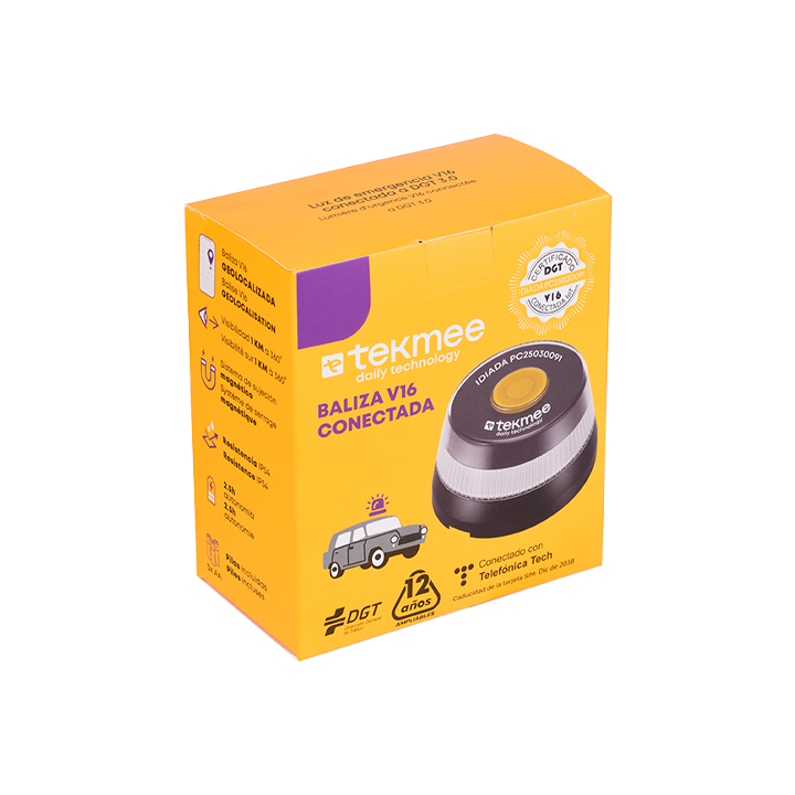 Baliza v16 Conetada Tekmee - Distribución Mayorista