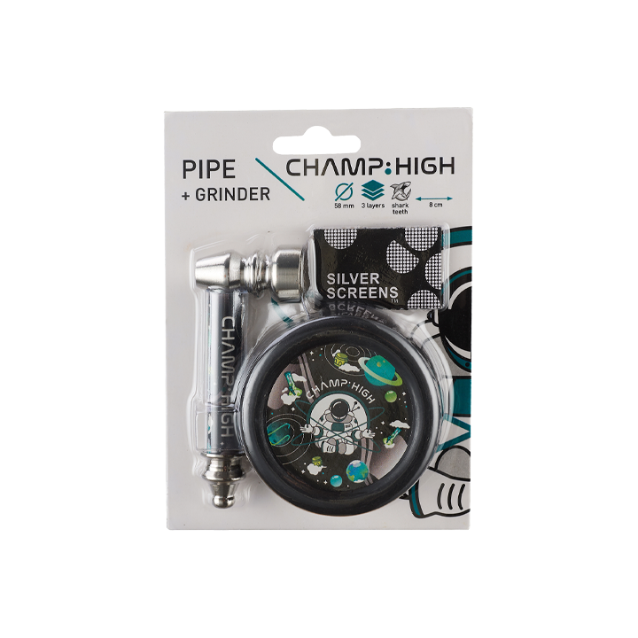 Pipa y Grinder Champ High | Distribución Mayorista